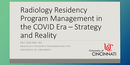 Radiology Residency Program Management in the COVID Era Screenshot